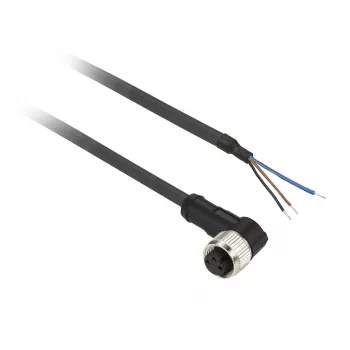 TMSS GERMANY Telemechanique Sensors Υποδοχή M12 προκατασκευασμένο καλώδιο σύνδεσης, 4 ακίδων, 5m PUR, Μαύρο, Ευθεία, IP67/IP65/IP69K, 4A, 250V AC/DC, σειρά OsiSense XZ - XZCP0666L5