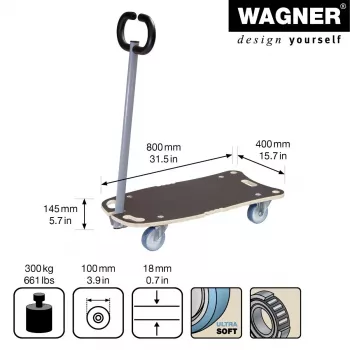 Wagner design yourself STAR CARRIER Πλατφόρμα μεταφοράς με επέκταση MM 1187 καφέ 300 kg 20118701