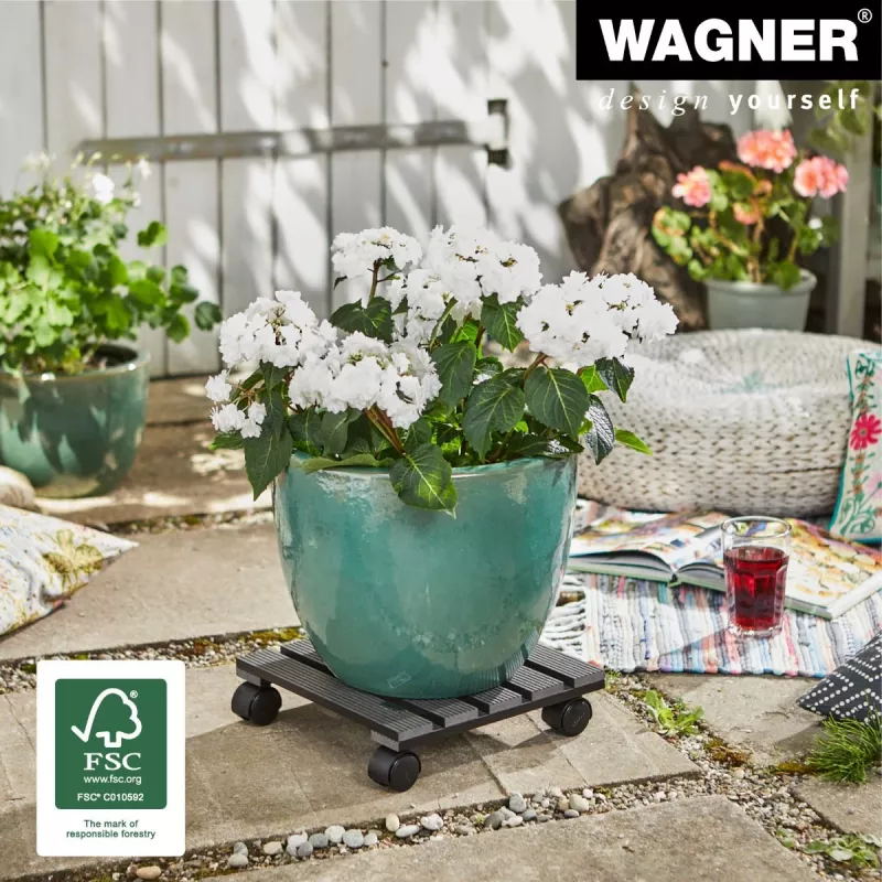 WAGNER Multi Roller WPC ανθρακί 60 διπλά ροδάκια 60kg τετράγωνο (20050001)