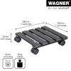 WAGNER Multi Roller WPC ανθρακί 60 διπλά ροδάκια 60kg τετράγωνο (20050001)