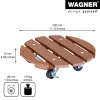 Wagner design yourself Ροδάκια γλάστρας WPC GH 0535 στρογγυλά καφέ 29 x 7,5 cm 20053501