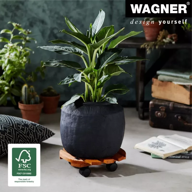 WAGNER Multiroller Country Καφέ κάστανο στρογγυλό ροδάκι γλάστρας 20018201