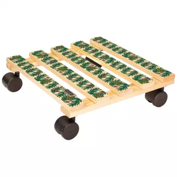 WAGNER design yourself Ροδάκια γλάστρας GH0653 τετράγωνα ξύλο 29x8 cm 20065301