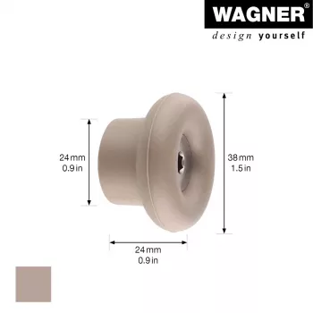 Wagner design yourself DOT κρεμάστρα ρούχων, ταυ, 1 γάντζος, ψευδάργυρος χυτός, βιδωτή τοποθέτηση 17022121