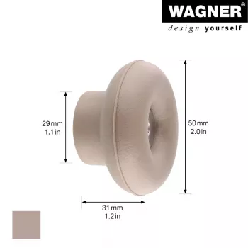 Wagner design yourself DOT GH 0222 κρεμάστρα ρούχων, 1 γάντζος, ταυ, 40 mm, πλαστικό 17022221