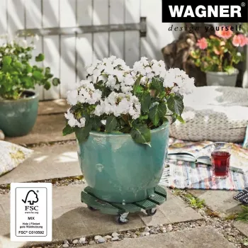 WAGNER design yourself ροδάκι φυτών GH0528 πλαστικό, Ø 29 cm σκούρο πράσινο στρογγυλό, 1 τεμ. 20052801