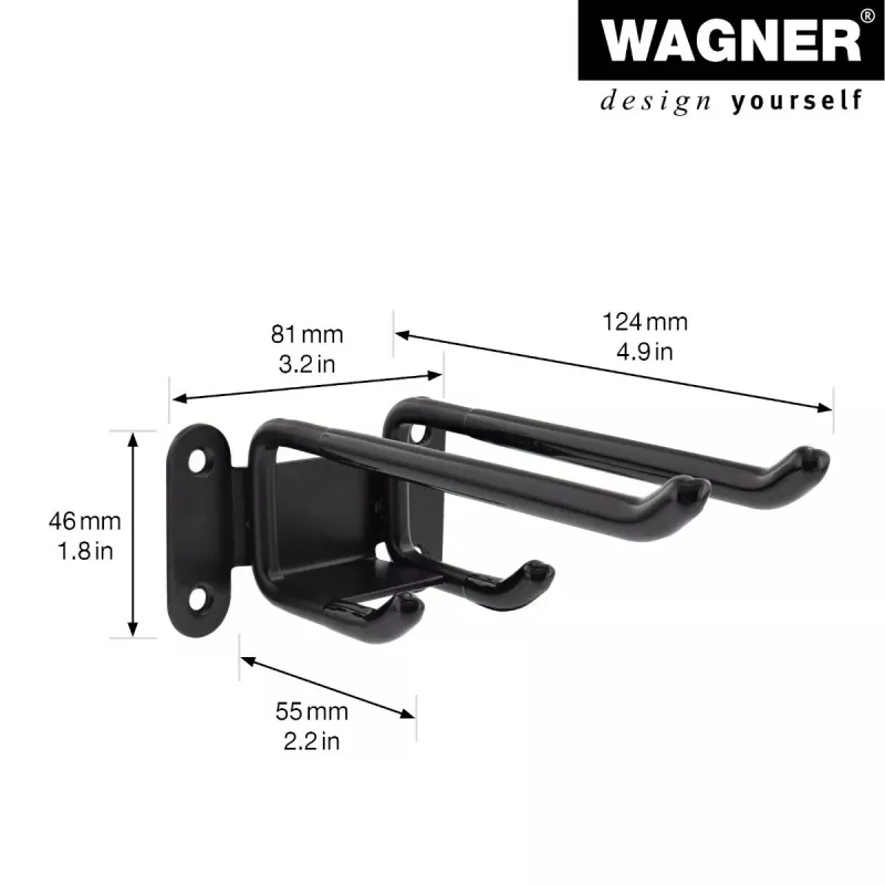 Wagner design yourself βάση τοίχου WH 2093 μαύρο (15209301)