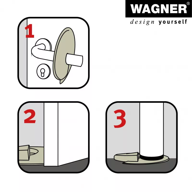 Wagner Design Yourself EH 6979 στοπ πόρτας πλαστικό λευκό αυτοκόλλητο 15697901