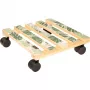WAGNER design yourself ροδάκι φυτών GH0645 τετράγωνο ξύλινο σχέδιο 29 x 8 cm, φυσικό ξύλο σημύδας κόντρα πλακέ, 4 ροδάκια, φέρουσα ικανότητα 100 kg 20064501