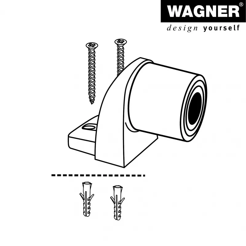 Wagner design yourself EH 5001 στοπ πόρτας από ψευδάργυρο χυτό και πλαστικό (15500111)