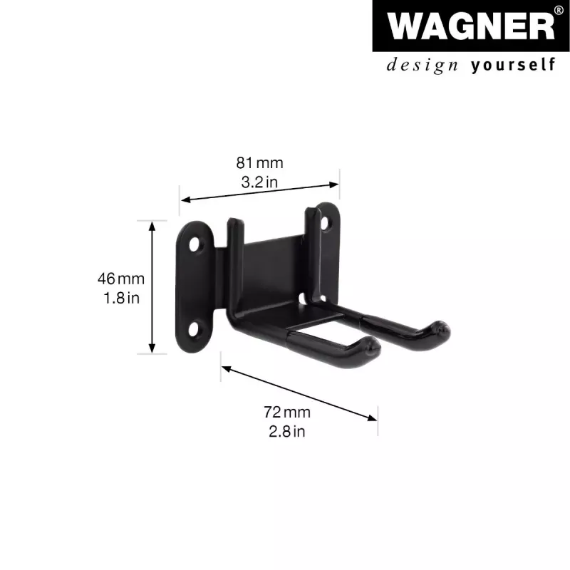 Wagner design yourself βάση τοίχου WH 2092 μαύρο (15209201)
