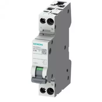 SIEMENS SENTRON 5SL6 διακόπτης προστασίας γραμμής 5SL6016-6, 1P+N, B16, 6kA, 230V