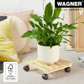 WAGNER design yourself Pflanzenroller GH0644 Τετράγωνο μοτίβο ξύλου 29 x 8 cm, 1 τεμ. 20064401