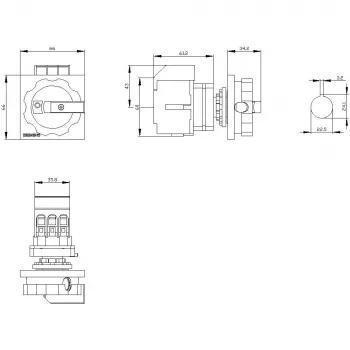 SIEMENS SIRIUS 3LD3 16A Τριπολικός γενικός διακόπτης / διακόπτης απομόνωσης φορτίου 3LD30540TK53
