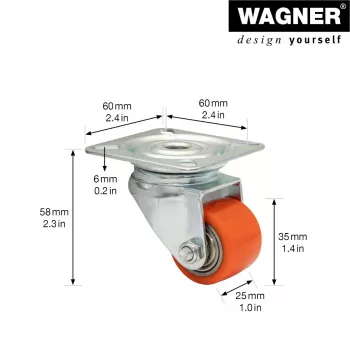 Wagner design yourself Ρόδα με φρένο βαρέως τύπου RO 6935 Κόκκινο (4693501)
