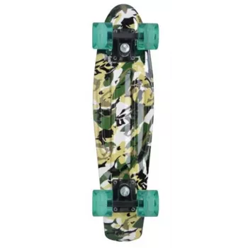 SCHILDKROT Retro Skateboard Free Spirit Camouflage Πολυπροπυλένιο (PP), ενισχυμένη σανίδα 560 x 140 mm, 1 τεμ. (510781)