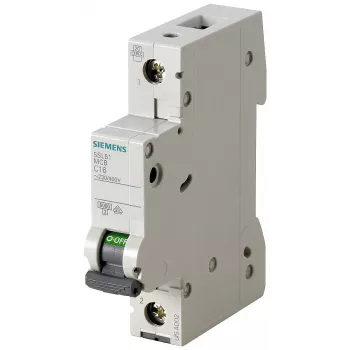 Siemens 5SL61026 SENTRON 5SL Αυτόματο διακόπτης προστασίας γραμμής, 1-πολικός, 2 A, χαρακτηριστική απόζευξης C, 6 kA ικανότητα ζεύξης, 230/400 V AC, τοποθέτηση σε ράγα DIN, πλάτος 1 μονάδας