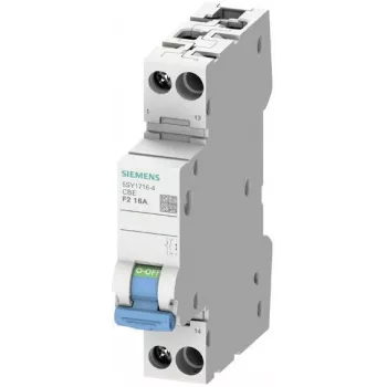 Siemens 5SY17044 SENTRON 5SY Διακόπτης προστασίας γραμμής, 1-πολικός, C, 4 A, 72 V DC, 10 kA, με δυνατότητα σφράγισης