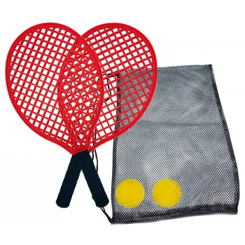 Schildkröt Σετ beach tennis, μαύρο/κόκκινο – 2 ρακέτες πλαστικές και μπάλα soft 970130