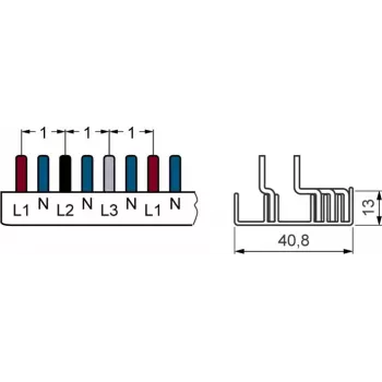 SIEMENS 5ST37730 Μπάρα συλλογής πινάκων 10mm² 3P+N 1000mm