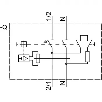 Siemens 5SV16166KK16 RCBO, 1P+N, 16 A, 30 mA, Τύπος A, Χαρακτηριστική C, 6 kA
