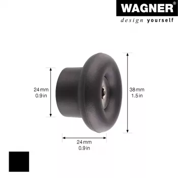 Wagner design yourself DOT GH 0201 γάντζος τοίχου, μαύρο, 1 γάντζος, βιδωτή τοποθέτηση, πλαστικό 17020121