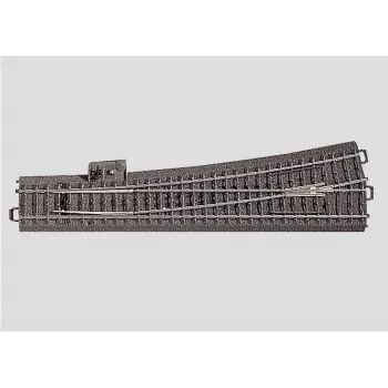 Märklin H0 C-Gleis λεπτή αριστερή διακλάδωση με υπόστρωμα, 236,1 mm, χειροκίνητη, AC 24711