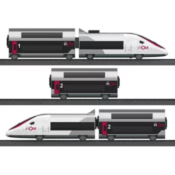 Märklin TGV Duplex H0 5-τμημα σετ τρένου ψηφιακό με Mobile Station 2, λευκό/μαύρο 029406
