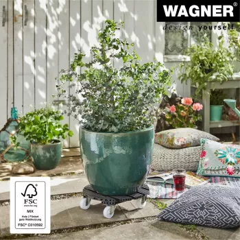 WAGNER design yourself ροδάκι φυτών GH0558 πλαστικό, Ø 38,5 cm σκούρο πράσινο στρογγυλό, 1 τεμ. 20055801