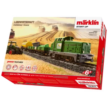 Märklin 29653 H0 σετ εκκίνησης γεωργία - ψηφιακή ατμομηχανή BR 81 με mfx+ ήχο, Mobile Station 3, C-Gleis οβάλ, βαγόνια με τρακτέρ και δεμάτια σανού