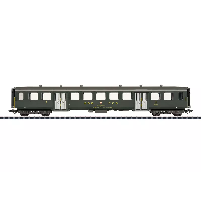 Märklin 043373 H0 SBB Ελαφρύ χαλύβδινο επιβατικό βαγόνι 2. Θέση