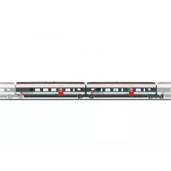 Märklin 043453 H0 SBB Giruno Σετ συμπληρωματικών βαγονιών, 2 τεμ., Εποχή VI, AC, LED εσωτερικός φωτισμός