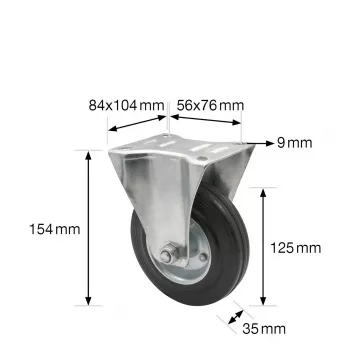 Wagner design yourself Ρόδα επίπλων RO 8124 Ασημί 50 mm Τροχός 40 kg Φέρουσα ικανότητα 4812401
