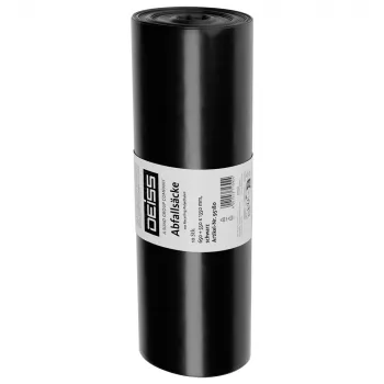 DEISS 95180 Σακούλες απορριμμάτων, 60µm, Μαύρο, 10 τεμ.