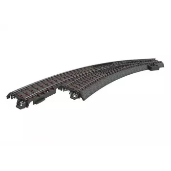 Märklin 24771 C-Gleis καμπύλη αλλαγή αριστερά, γραμμή H0, χειροκίνητη, μαύρο υπόστρωμα