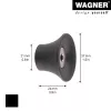 Wagner design yourself TULIP κρεμάστρα ρούχων GH 0301, 1 γάντζος, μαύρο 17030121
