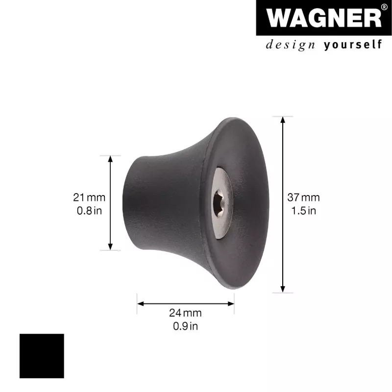 Wagner design yourself TULIP κρεμάστρα ρούχων GH 0301, 1 γάντζος, μαύρο 17030121