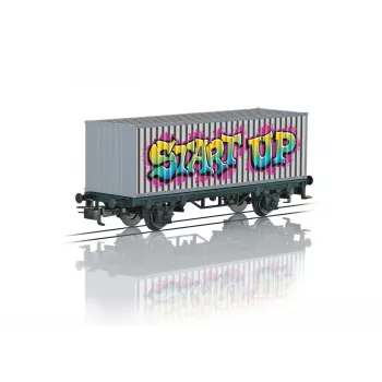 Märklin 44831 H0 καλυμμένο φορτάμαξα, Märklin Magazin ετήσιο βαγόνι 2001, Εποχή V, AC, συζεύξεις Relex