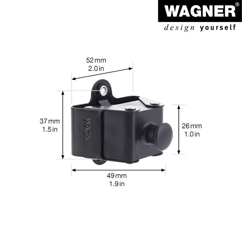Wagner design yourself κρεμάστρα ρούχων WH 2099 με 1 γάντζο, μαύρο, 2 τεμ. 15209902
