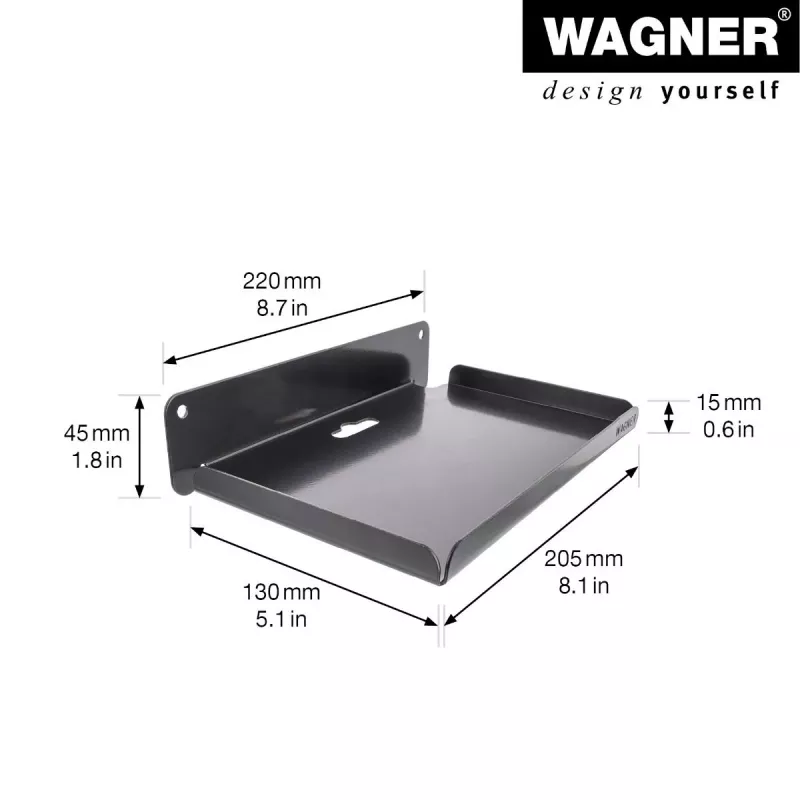 Wagner design yourself βάση τοίχου WH 2088 μαύρο (15208801)