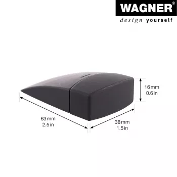 Wagner design yourself EH 5150 Τάπα πόρτας δαπέδου, ψευδάργυρος και πλαστικό, ματ νικέλιο, ύψος 45 mm 15515011