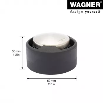 Wagner design yourself EH 5171 Τάπα πόρτας, ψευδάργυρος με λαστιχένιο αποσβεστήρα, Ø 5 cm, ματ νικέλιο/μαύρο 15517111