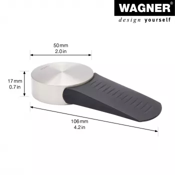 Wagner Design Yourself EH 5116 Τάπα πόρτας, ψευδάργυρος με λαστιχένιο αποσβεστήρα, Ø 50 mm, ματ νικέλιο 15511611