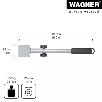 Wagner design yourself MM 4121 Ανασηκωτής επίπλων, ασημί, 38 cm (20412101)