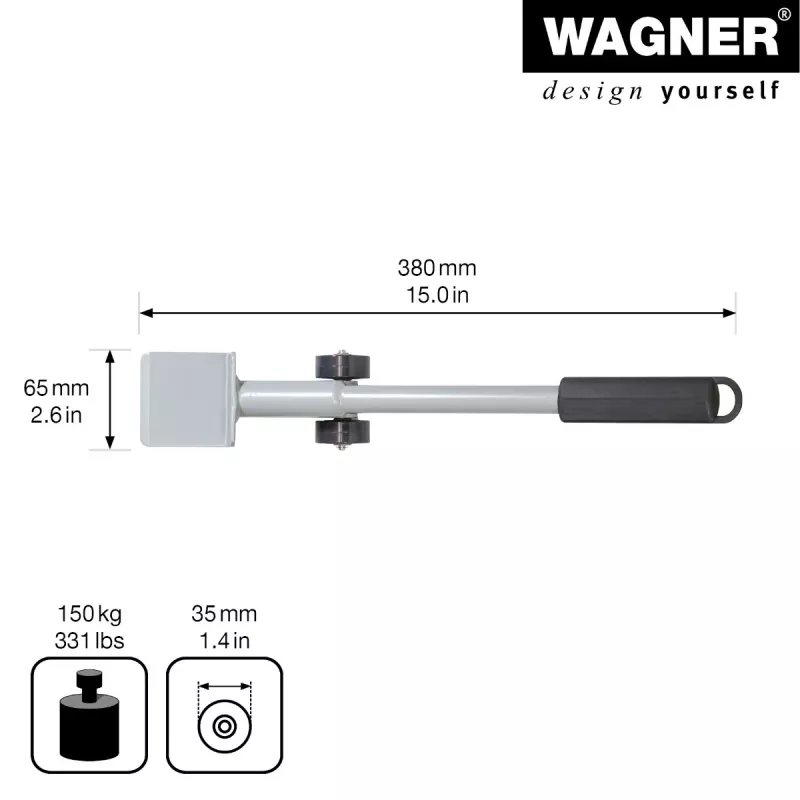 Wagner design yourself MM 4121 Ανασηκωτής επίπλων, ασημί, 38 cm (20412101)