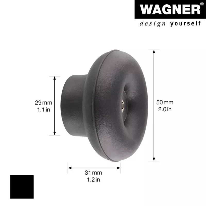 Wagner Design Yourself DOT κρεμάστρα ρούχων GH 0202, 1 άγκιστρο, μαύρο 17020221
