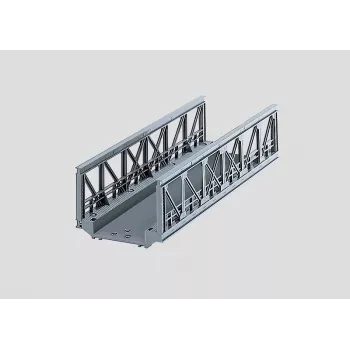 Märklin 074620 Σιδερένια γέφυρα για μοντελιστικά τρένα H0 (κλίμακα 1:87), γκρι, μονής γραμμής, 360 mm