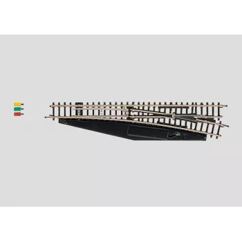 Märklin 8563 Ηλεκτρική δεξιά διακλάδωση, Spur Z, Mini-Club, μαύρο/κίτρινο
