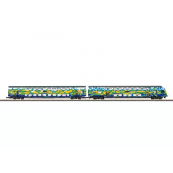 Märklin 87307 Z Σετ διώροφων βαγονιών Touristik 2 DB AG (1:220, 2 βαγόνια)