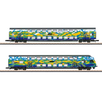 Märklin 87307 Z Σετ διώροφων βαγονιών Touristik 2 DB AG (1:220, 2 βαγόνια)